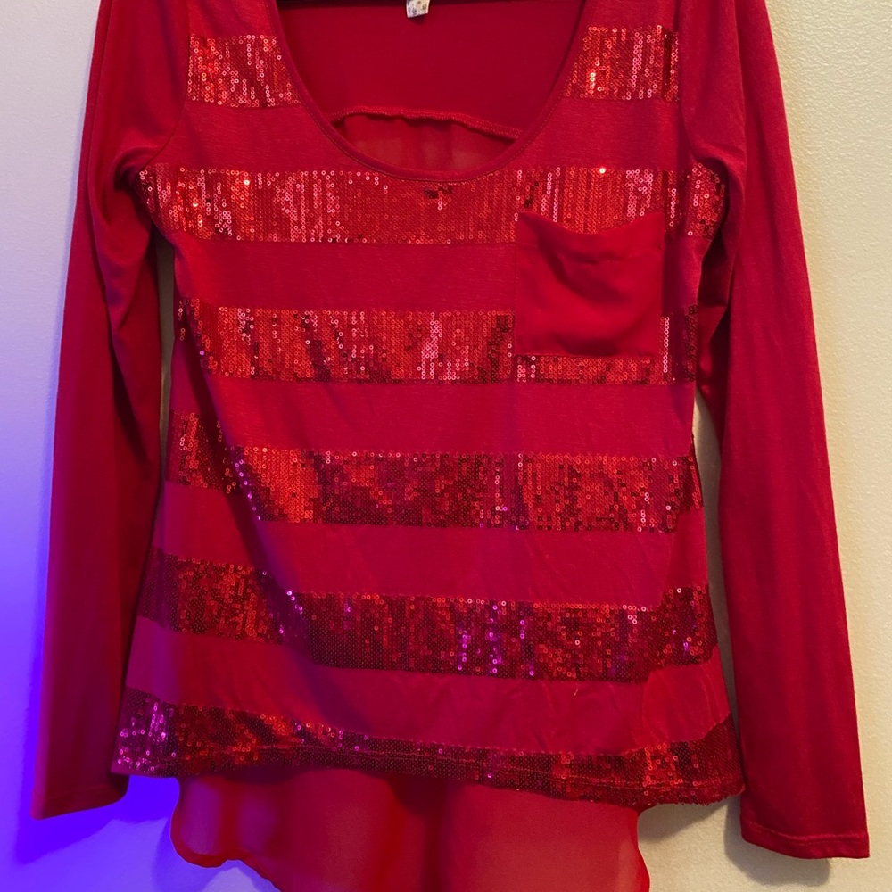 Red Blouse. Great for Holidays or going out.
